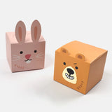5Pcs 9x9x9cm Square Pink Animal Candy Box