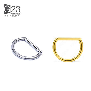 5Pcs Titanium Nose Ring 16G CZ Paved Segment Ring Cartilage