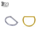 5Pcs Titanium Nose Ring 16G CZ Paved Segment Ring Cartilage