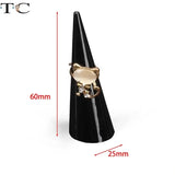 5Pcs Acrylic Cone Ring Storage Holder Mini Jewelry Display Case