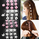 5Pcs Rhinestone Flower Hair Clips Hair Claw Hairpins