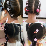 5Pcs Rhinestone Flower Hair Clips Hair Claw Hairpins