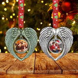 5Pcs Angel Wing Pendants Heart Shaped Ornaments DIY Pendant -Silver