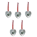 5Pcs Angel Wing Pendants Heart Shaped Ornaments DIY Pendant -Silver