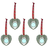 5Pcs Angel Wing Shaped Christmas Tree Ornaments DIY Pendant - Gold