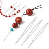 5Pcs Big Eye Beading Needles Curved Stainless Steel Jewelry Making Tools