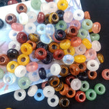 5Pcs Big Hole Beads Natural Semi-precious Stone Loose Beads Hole Size 6mm