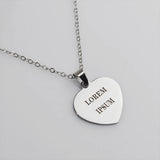 5Pcs Heart Pendant Necklace Jewelry Making Supplies Stainless Steel