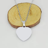 5Pcs Heart Pendant Necklace Jewelry Making Supplies Stainless Steel