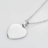 5Pcs Heart Pendant Necklace Jewelry Making Supplies Stainless Steel