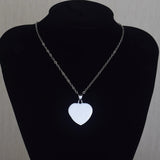 5Pcs Heart Pendant Necklace Jewelry Making Supplies Stainless Steel