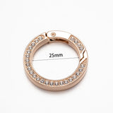 5Pcs Rhinestone Hook Carabiner Snap DIY Jewelry Bag Accessories Strap Keychain