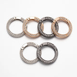 5Pcs Rhinestone Hook Carabiner Snap DIY Jewelry Bag Accessories Strap Keychain