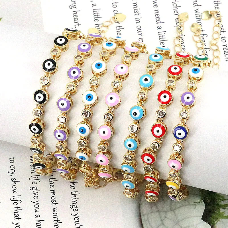 5Pcs Bohemia Filled Eye Tennis Bracelet