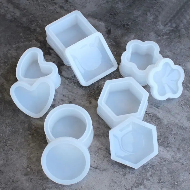 5Pcs Resin Molds with Lids for DIY Craft Making
