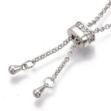 5Pcs Brass Adjustable Slider Chain for DIY Bracelets Beads Charms Jewelry