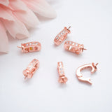 5Pcs Brass Enhancer Bails Cup & Peg Half Drilled Pearl Bead Pendant Setting