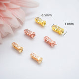 5Pcs Brass Enhancer Bails Cup & Peg Half Drilled Pearl Bead Pendant Setting