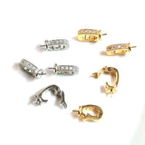 5Pcs Brass Enhancer Bails Cup & Peg Half Drilled Pearl Bead Pendant Setting