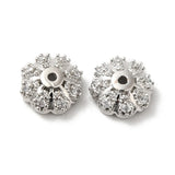 5Pcs Brass CZ Multi-Petal Bead Cap Cone Spacers for Bracelets