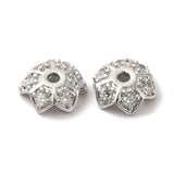 5Pcs Brass CZ Multi-Petal Bead Cap Cone Spacers for Bracelets