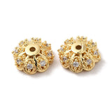 5Pcs Brass CZ Multi-Petal Bead Cap Cone Spacers for Bracelets