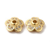 5Pcs Brass CZ Multi-Petal Bead Cap Cone Spacers for Bracelets