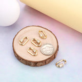 5Pcs CZ Carabiner Oval Lock Charms For DIY Necklaces Making 17.1x10.5x2mm