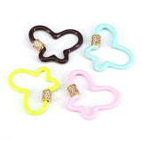 5Pcs Butterfly Enamel Clasps Jewelry Making Supplies