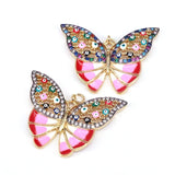 5Pcs CZ Micro Pave Butterfly Pendants DIY Jewelry Charms for Necklace