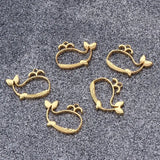 5Pcs Cartoon Whale Metal Frame Pendant UV Resin Jewelry DIY
