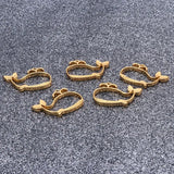 5Pcs Cartoon Whale Metal Frame Pendant UV Resin Jewelry DIY