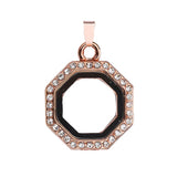 5Pcs Charm Heart,Squre Glass Living Memory Locket Pendant Craft Jewelry Making