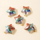 5Pcs Seven Chakra Healing Heart Pendant Necklace Crystal Gravel Stone