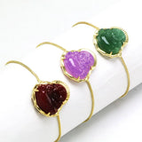 5Pcs Colorful Jade Buddha Bracelet for Women