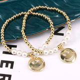 5Pcs Smiling Face Pendant Bracelet For Women DIY Jewelry