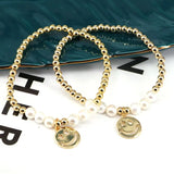 5Pcs Smiling Face Pendant Bracelet For Women DIY Jewelry
