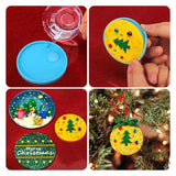 Circle Keychain Epoxy Resin Molds Pendant Charm Round Casting Resin