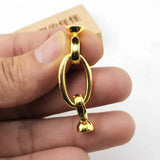 5Pcs Oval Copper Yellow Plated Clasps for DIY Craft