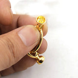 5Pcs Oval Copper Yellow Plated Clasps for DIY Craft