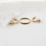 5Pcs Oval Copper Yellow Plated Clasps for DIY Craft