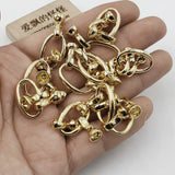 5Pcs Oval Copper Yellow Plated Clasps for DIY Craft