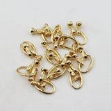5Pcs Oval Copper Yellow Plated Clasps for DIY Craft