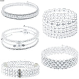 5Pcs Freshwater Pearl Line Bracelet Women's Gift Jewelry