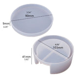 5Pcs Coaster Molds with Storage Box Epoxy Resin Molds