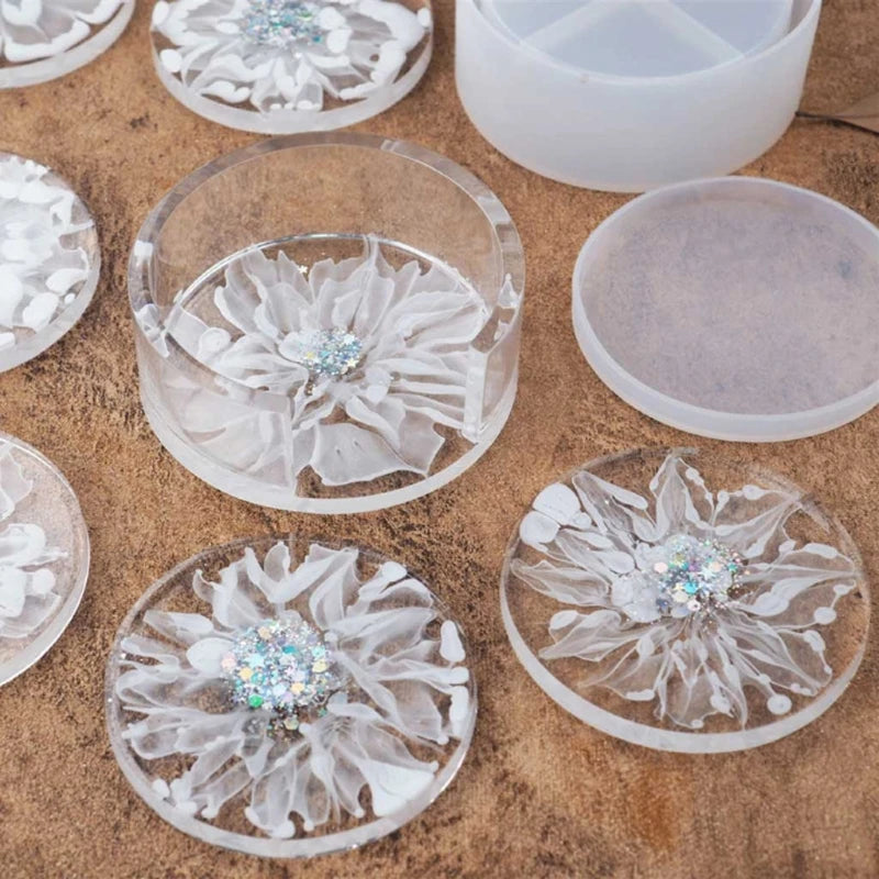 5Pcs Coaster Molds with Storage Box Kit