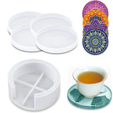 5Pcs Coaster Molds Set with Storage Box for Resin Crafts