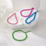 5Pcs Colorful Punk Bracelet for Women, Stainless Steel DIY Party Jewelry
