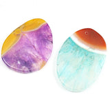 5Pcs Striped Agates Pendants for DIY Jewelry Making