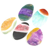 5Pcs Striped Agates Pendants for DIY Jewelry Making